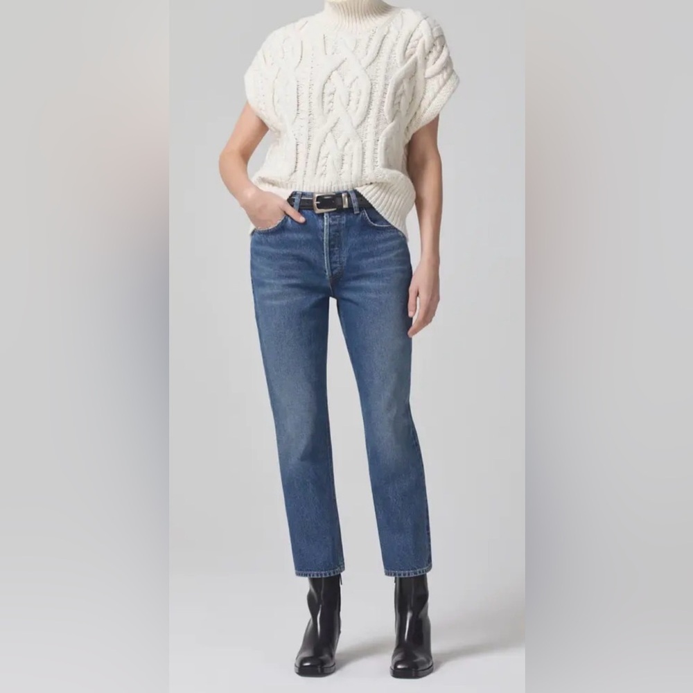 NWT Citizens of Humanity Charlotte High Rise Straight in Magnolia Size 33‎